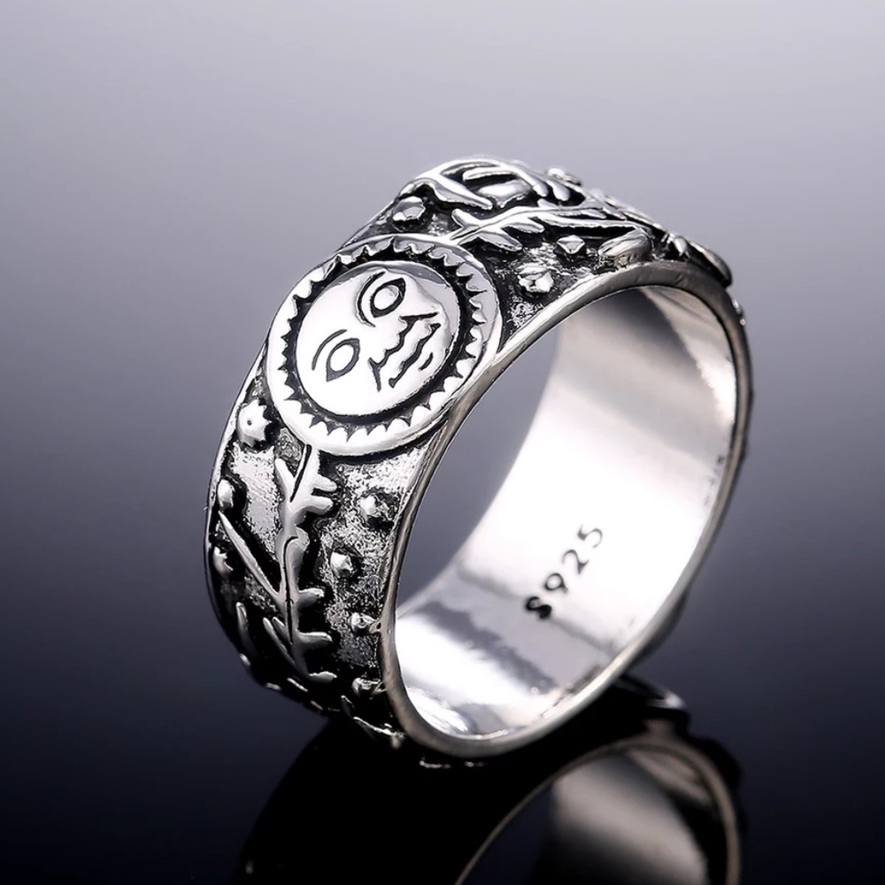 ☀️ Sun & Moon Sterling Silver BOHO S925 Ring 🌙 - Picture 4 of 6